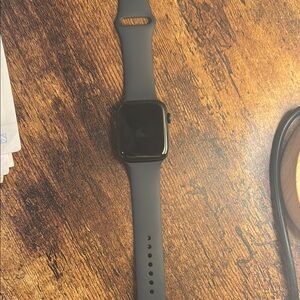 Black Smartwatch with Silicone Band